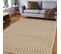 Tapis Salon 120x160 Tissé Beige Rectangle Motif Géométrique Cerotea