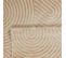 Tapis Salon 120x160 Tissé Beige Rectangle Motif Géométrique Cerotea