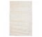 Tapis Shaggy 90x150 Rectangle Fait Main Blanc Et Crème En Viscose Motif Uni