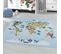 Tapis Enfant 140x200 Lavable 30° Playmap Bleu