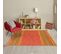 Tapis Kilim 200x290 Rectangle Fait Main En Coton Terra Et Rouge