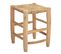 Tabouret Marocain Bois De Laurier - 40 Cm - Naturel