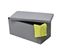 Pouf Et Coffre De Rangement Pliable Gris 76 X 38 Cm