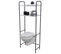 Meuble Wc 2 Tablettes Pour Toilettes Noir Et Chrome - Noir