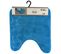 Tapis Contour Wc Bleu En Microfibre à Mémoire De Forme 45 X 50 Cm