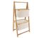 Meuble Étagère En Bambou 2 Paniers En Tissu Naturel H 90 Cm