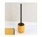 Brosse Wc Avec Support En Résine Ocre Et Noir