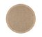 Tapis Extérieur Rond - 160cm - Naturel - 100% Polypropylène Résistant Aux Uv - 1400 Gr/m2 - Kafé