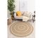 Tapis Extérieur Rond - 160cm - Naturel - 100% Polypropylène Résistant Aux Uv - 1400 Gr/m2 - Tycia