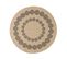 Tapis Extérieur Rond - 80cm - Naturel - 100% Polypropylène Résistant Aux Uv - 1400 Gr/m2 - Hoya