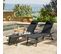 Lot De 2 Transats Inclinables Et Empilables - Anthracite - Sunny