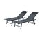 Lot De 2 Transats Inclinables Et Empilables - Anthracite - Sunny