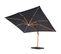 Parasol Déporté LED 3x4m Rectangle En Aluminium Housse Incluse- Rotatif 360° - Bois / Anthracite -