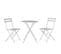 Table Et Chaises Pliantes Bistrot Balcon Terrasse- 2 Places - Blanc - Flore