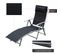 Chaise Longue Bain De Soleil Rétractable Bora Bora Noire