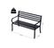 Banc De Jardin 2 Places Jack Noir