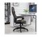 Fauteuil De Bureau Manhattan Gris Brun Surpiqûre Orange