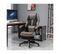 Fauteuil De Bureau Manhattan Gris Brun Surpiqûre Orange