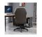 Fauteuil De Bureau Manhattan Gris Brun Surpiqûre Orange