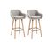 Lot De 2 Tabourets De Bar Naples Beige