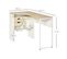 Bureau D'angle Avec Rangements Rony Chêne Clair Et Blanc