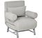 Fauteuil Chauffeuse Convertible Virgil Gris