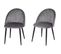 Lot De 2 Chaises Velours Isidore Grises