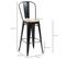 Lot De 4 Tabourets De Bar Industriels Miro Noirs