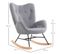 Fauteuil à Bascule Design Clint Gris