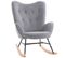 Fauteuil à Bascule Design Clint Gris