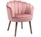 Fauteuil Coquillage Ellen Rose Poudré