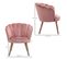 Fauteuil Coquillage Ellen Rose Poudré