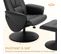 Fauteuil Inclinable Avec Repose-pieds Ennio Noir