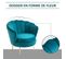 Fauteuil Coquillage Arielle Bleu Canard