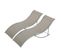 Lot De 2 Bains De Soleil Pliables Dolly Gris Clair