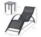 Lot De 2 Bains De Soleil Avec Table Carole Noir