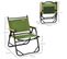 Lot De 2 Chaises De Jardin Camping Pliantes Olivier Vert