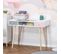 Bureau Scandinave Enfant Alix Blanc Rose Gris