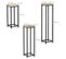 Lot De 3 Supports Pour Plantes Bertille Noir Et Bois