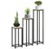 Lot De 3 Supports Pour Plantes Bertille Noir Et Bois