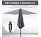 Parasol Design Inclinable Jorge Gris Et Noir