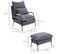 Fauteuil Lounge Hyléos En Velours Gris Modulable