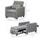 Fauteuil Chauffeuse Convertible Spezia Gris