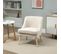 Fauteuil Lounge Scandinave Asti Beige