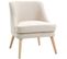 Fauteuil Lounge Scandinave Asti Beige