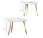 Lot De 2 Tables Basses Gigognes Cosenza Blanc Et Bois