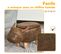 Pouf Coffre Buffle Seville Marron Daim Vieilli