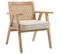 Fauteuil Cannage Larida Beige