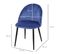 Lot De 2 Chaises Velours Art Déco Bettystown Bleues