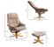 Fauteuil Inclinable Avec Repose-pieds Yazz Taupe Clair